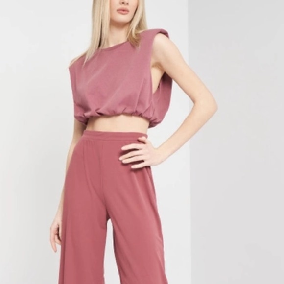 Zara Elastic Waist Top Mauve - Picture 3 of 7